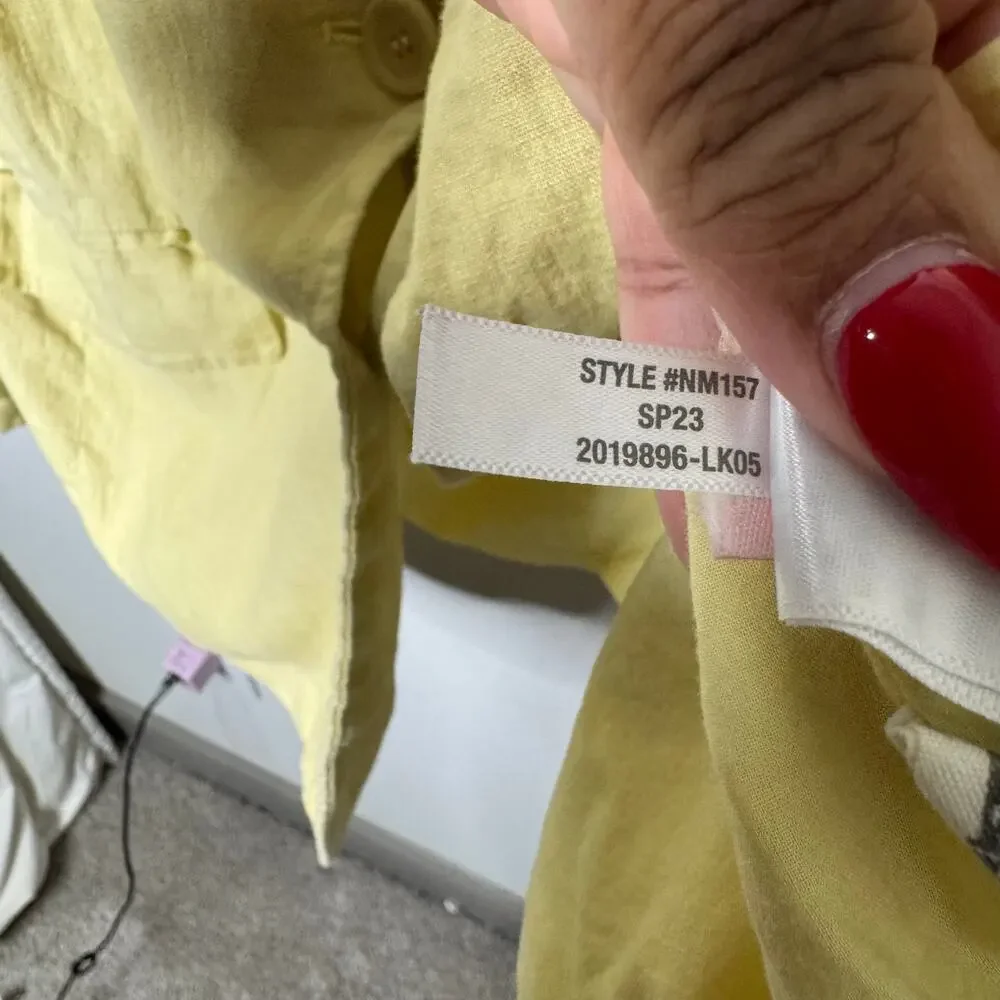 Madewell 100% Linen Blazer Yellow Women’s XL Lightweight Spring 2023 Style NM157